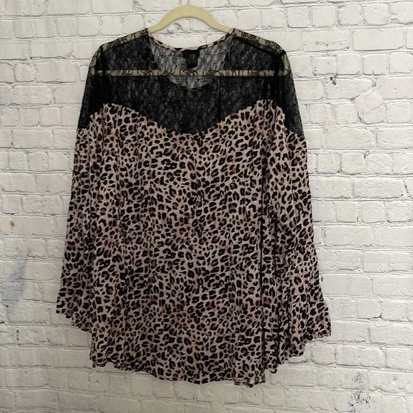 Torrid Leopard Print Blouse - Picture 8 of 11